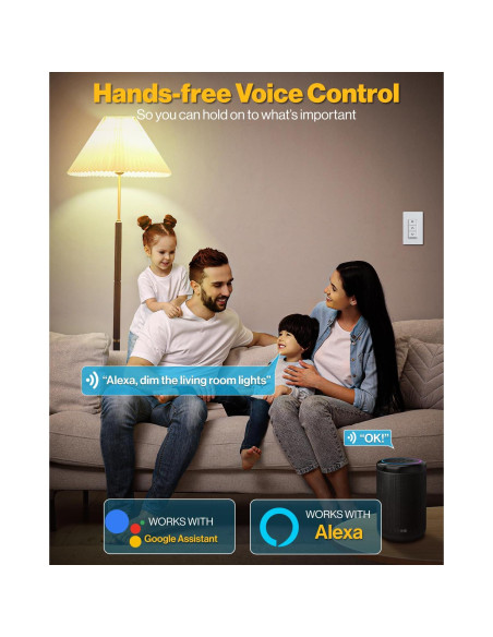 Interruptor de Atenuación Inteligente Sunco 3 Pack WiFi 80W