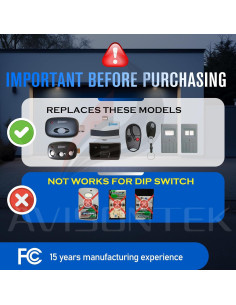 Abridor de Puerta de Garaje Remoto Linear MCT-11 - 2 Paquete 2