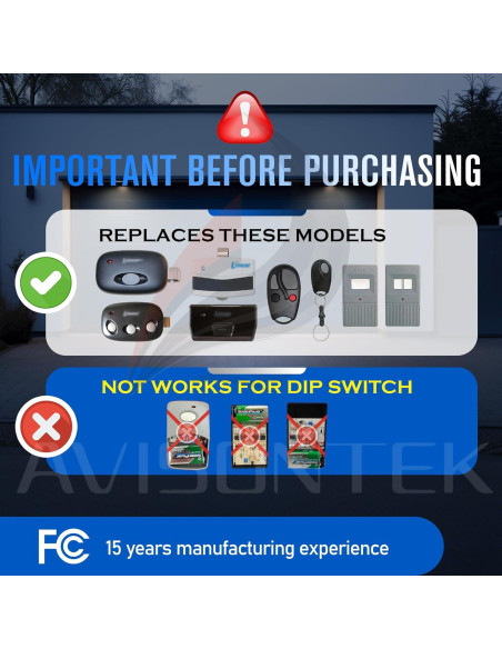 Abridor de Puerta de Garaje Remoto Linear MCT-11 - 2 Paquete