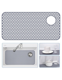 Alfombrilla de Fregadero de Silicona Bestjing 72.1x36.3cm Gris