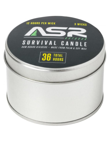 Vela de Emergencia 3 Mechas ASR Outdoor 36 Horas Luz