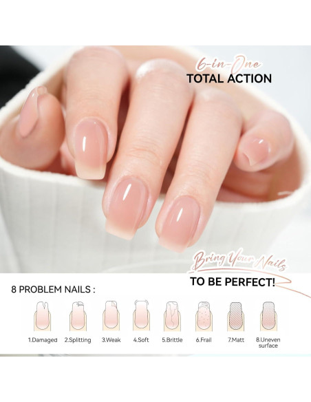 Endurecedor de Uñas Gelike 6 en 1 Natural Extra Fuerte 40g