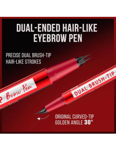 Lápiz de Cejas Vevivia Marrón Oscuro - Doble Cepillo y Curvado 2
