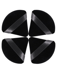 Esponja de Maquillaje Triangular JOLY - 4 Pcs Negro, Precisión y Reutilizable