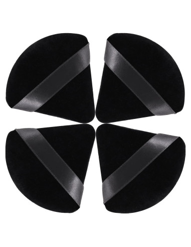 Esponja de Maquillaje Triangular JOLY - 4 Pcs Negro, Precisión y Reutilizable