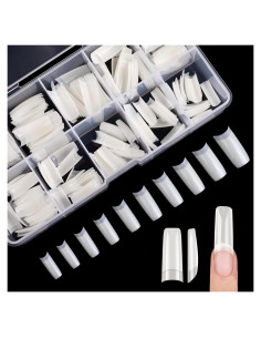 Puntas de Uñas Acrílicas SAVILAND - 10 Tamaños Naturales Cuadrados