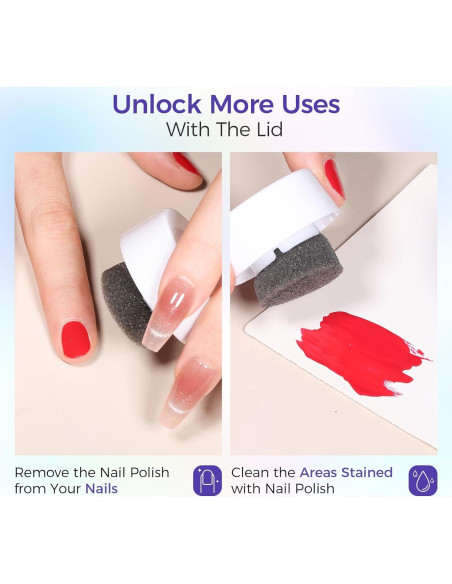 Removedor de Esmalte de Uñas GELLAKTIK 60ml con Esponja