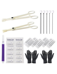 Kit de Piercing Corporal Yuelong 40pcs Agujas y Pinzas