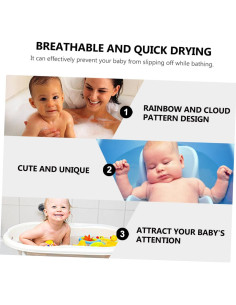 Cojín de Baño Flotante BESPORTBLE Arcoíris 55x42cm 2