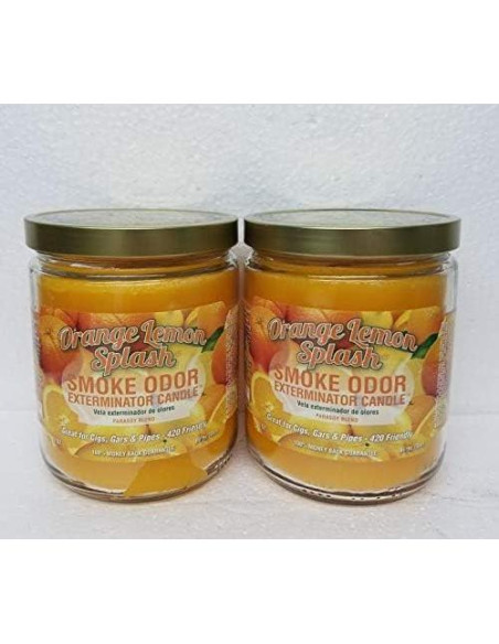 Vela Exterminadora de Olores a Humo Naranja Limón - 2 Unidades
