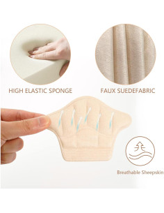 Protectores de Talón Reutilizables FootJKYX - 4 Grises 2