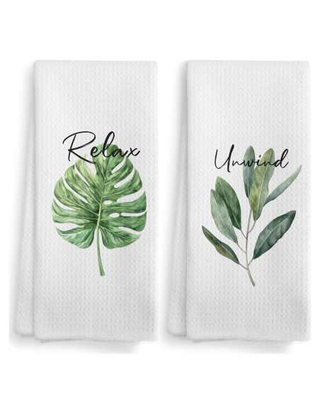 Set de 2 Toallas de Cocina NOQL Eucalipto 40x60 cm