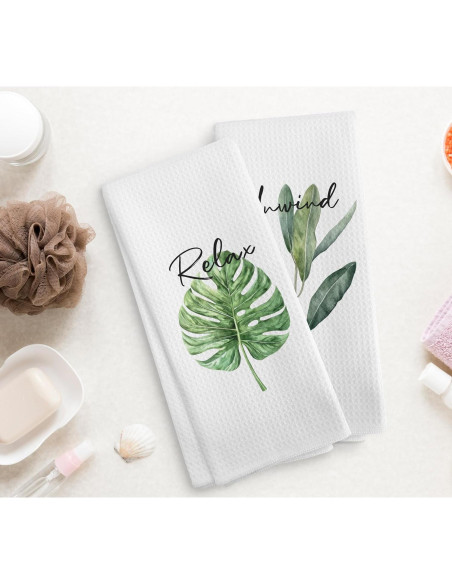 Set de 2 Toallas de Cocina NOQL Eucalipto 40x60 cm