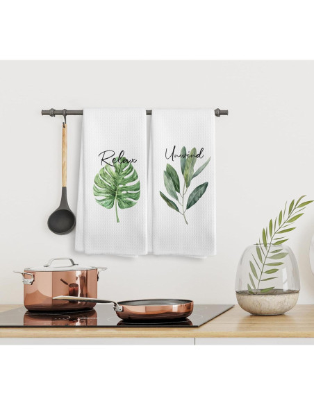 Set de 2 Toallas de Cocina NOQL Eucalipto 40x60 cm