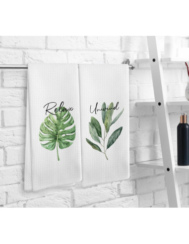 Set de 2 Toallas de Cocina NOQL Eucalipto 40x60 cm