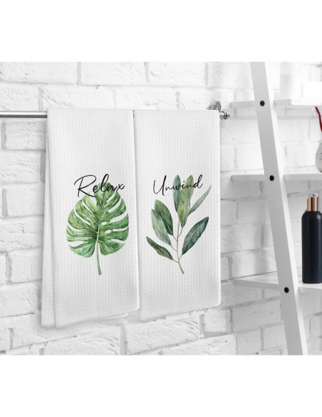 Set de 2 Toallas de Cocina NOQL Eucalipto 40x60 cm