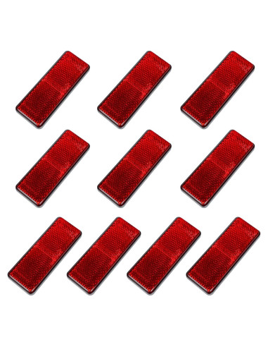Paquete de 10 Reflectores de Seguridad Rojos FajerminArt