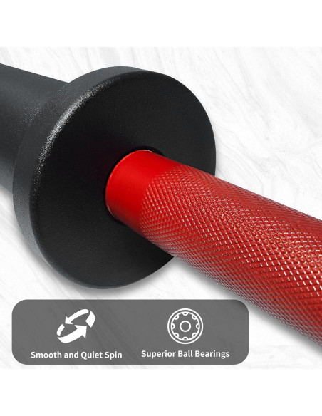 Mango de Mancuerna Olímpico Crafteel 40.64 cm con Dados