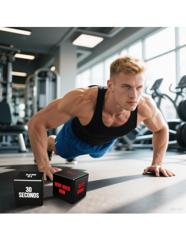 Mango de Mancuerna Olímpico Crafteel 40.64 cm con Dados