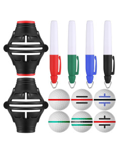 Set de Marcadores de Pelotas de Golf WinnerWhy SHQ1964 - 2 Marcadores y 4 Bolígrafos