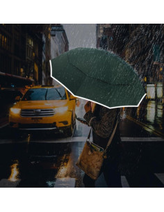 Paraguas Compacto Urvoix Verde Salvia 10 Varillas Antiviento 2