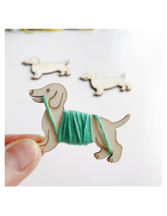 Juego de 20 Porta-hilos de Madera Teckel CHENRUI - Organizador Duradero