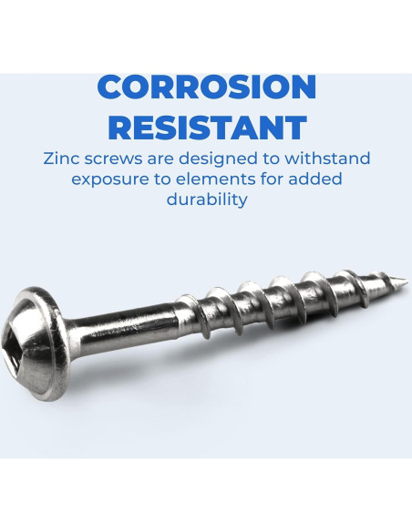 Tornillos de Agujero de Bolsillo Kreg SML-C125-500 Zinc 1.25"