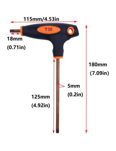 Destornillador Torx T30 Antrader Doble Extremo Acero S2 180mm 2