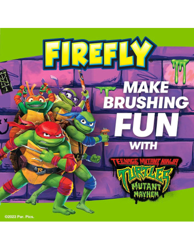 Cepillo de Dientes Eléctrico Firefly Tortugas Ninja 3D Cerdas Suaves