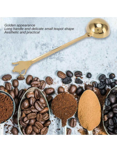 Cuchara Medidora de Café Dorada CHICIRIS 20cm Acero Inoxidable