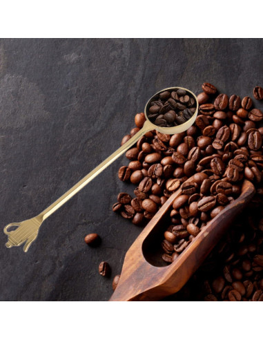 Cuchara Medidora de Café Dorada CHICIRIS 20cm Acero Inoxidable