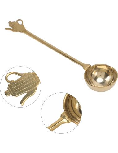 Cuchara Medidora de Café Dorada CHICIRIS 20cm Acero Inoxidable