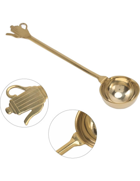 Cuchara Medidora de Café Dorada CHICIRIS 20cm Acero Inoxidable