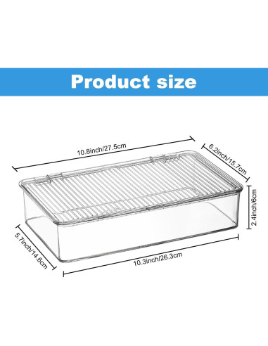 Contenedor de Tocino Wensdr con Pinzas y Tapa 27.4x15.7cm