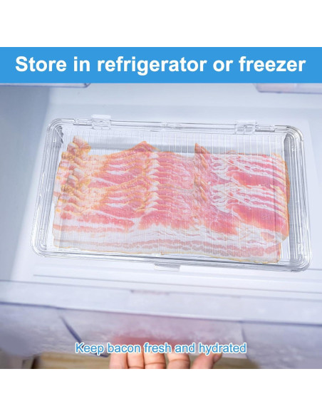 Contenedor de Tocino Wensdr con Pinzas y Tapa 27.4x15.7cm