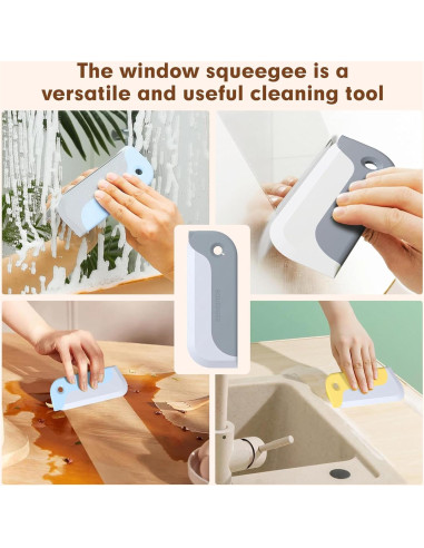 Paquete de 3 Limpiaparabrisas HRXMS para Ducha y Ventanas