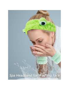 Banda de Cabeza Spa Velscrun Verde + 5 Piezas Accesorios 2