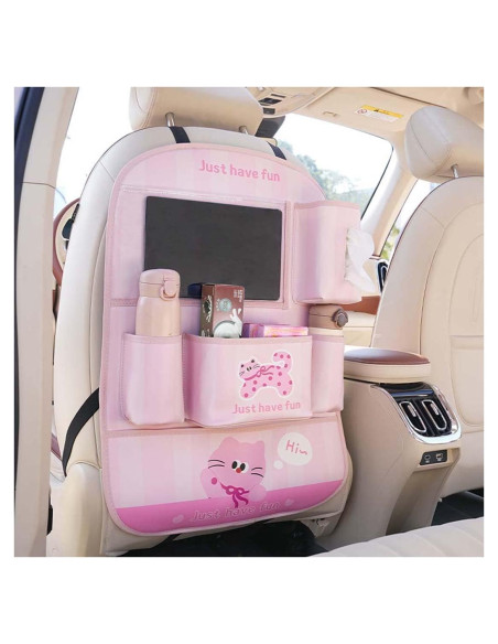 Organizador de Asiento Trasero YUNZLAN de Cuero con Soporte para Tableta