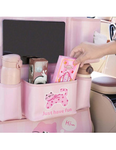 Organizador de Asiento Trasero YUNZLAN de Cuero con Soporte para Tableta 2