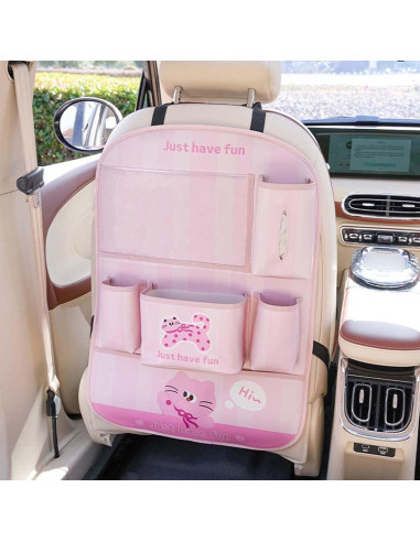 Organizador de Asiento Trasero YUNZLAN de Cuero con Soporte para Tableta