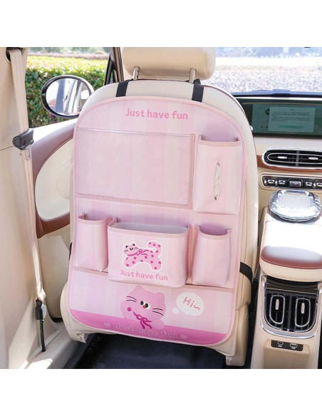 Organizador de Asiento Trasero YUNZLAN de Cuero con Soporte para Tableta