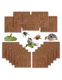Alfombra de Reptil Hamiledyi 30x30 cm Fibra de Coco Natural