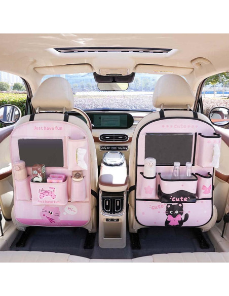 Organizador de Asiento Trasero YUNZLAN de Cuero con Soporte para Tableta