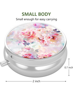 Caja de Pastillas Nipichsha Pequeña 3 Compartimentos Flores 2