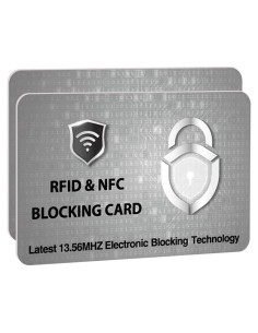 Tarjetas de Bloqueo RFID SaiTech IT - 2 Pcs Plata