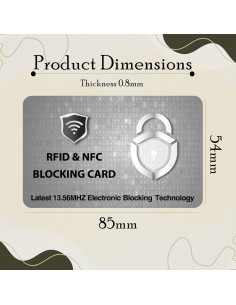 Tarjetas de Bloqueo RFID SaiTech IT - 2 Pcs Plata 2