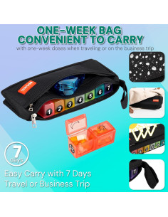 Organizador de Pastillas Mensual BEFUNZL 31 Días Púrpura 2 Veces al Día 2