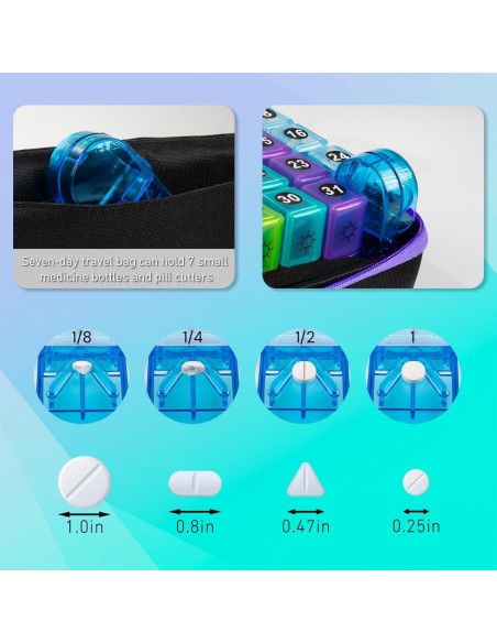 Organizador de Pastillas Mensual BEFUNZL 31 Días Púrpura 2 Veces al Día