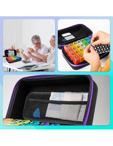 Organizador de Pastillas Mensual BEFUNZL 31 Días Púrpura 2 Veces al Día