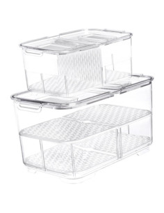 Caja de Almacenamiento Sellada AUTSUPPL 23.3x12.7 cm para Frutas y Verduras